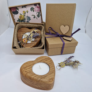 Gift Boxed Oak Tealight Candle Holder