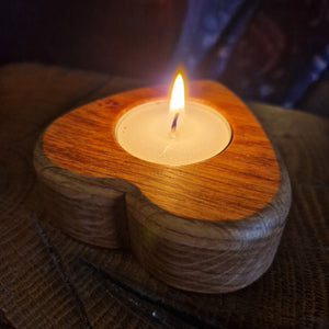 Gift Boxed Oak Tealight Candle Holder