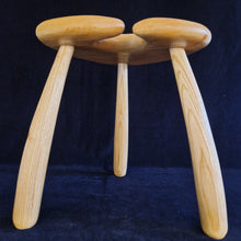 Load image into Gallery viewer, Hand Made Stool - Cornish Ripple Ash # 54
