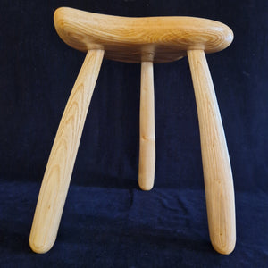 Hand Made Stool - Cornish Ripple Ash # 55