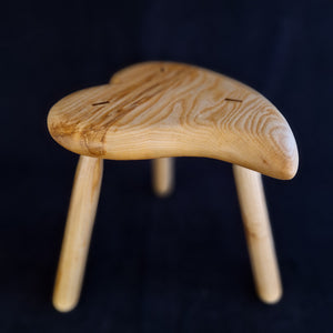 Hand Made Stool - Cornish Ripple Ash # 62